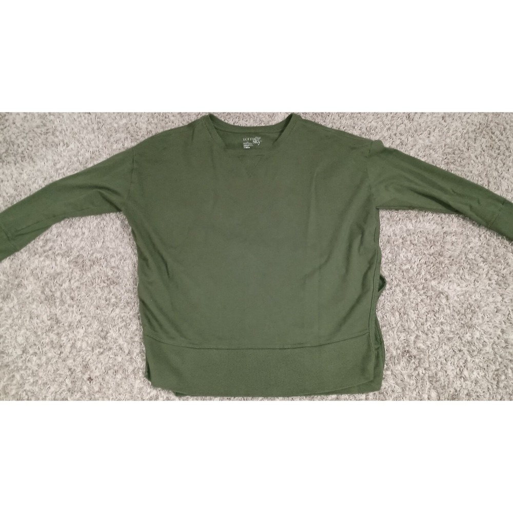 Women's Terra & Sky Sweater Sweatshirt Size 1X Color Green Winter Warm Fall...